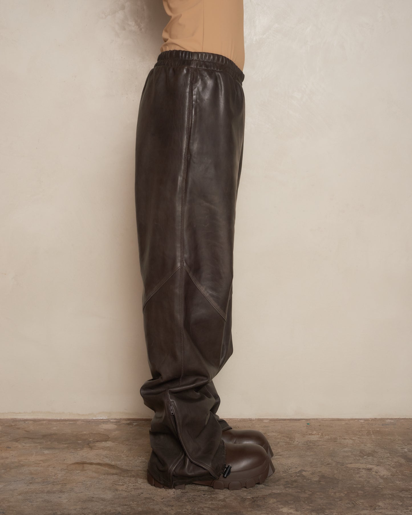 Brown Lamb Leather Pants