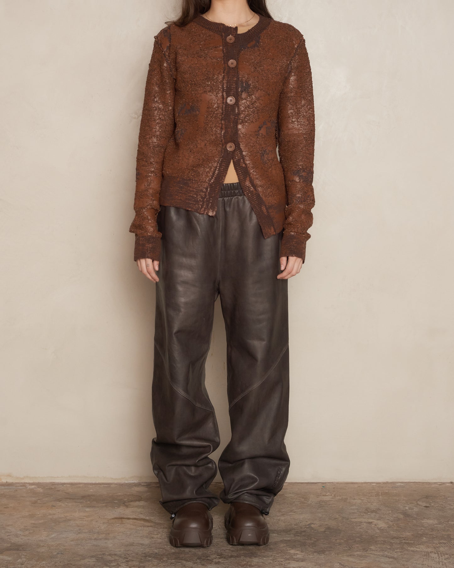 Brown Lamb Leather Pants