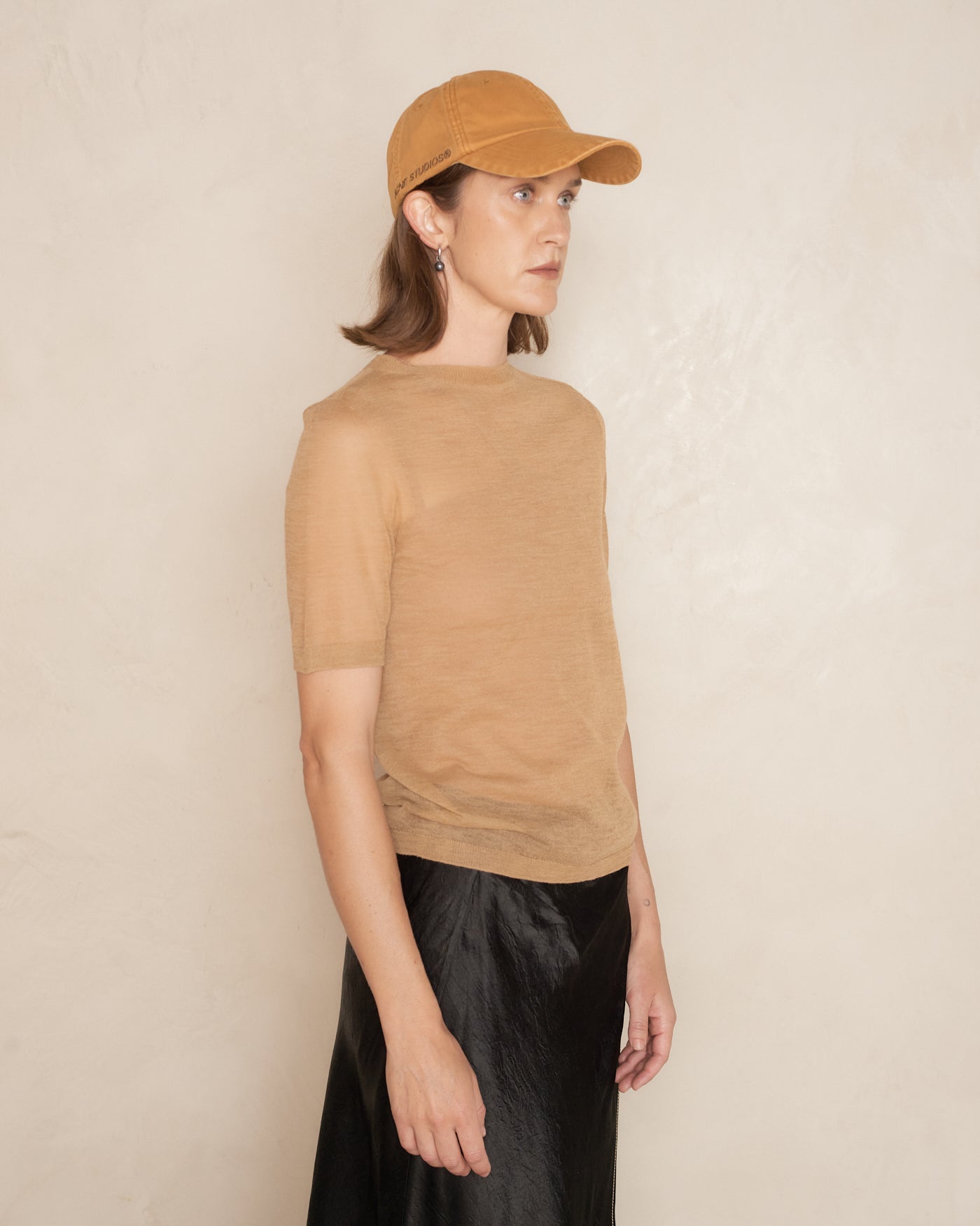 Camel Beige Knit Top