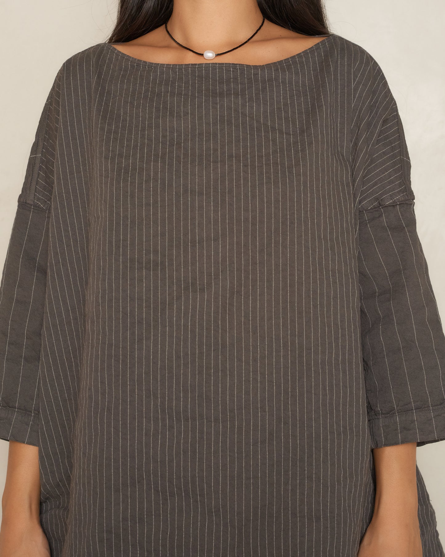 Anthracite Pinstriped Tunic