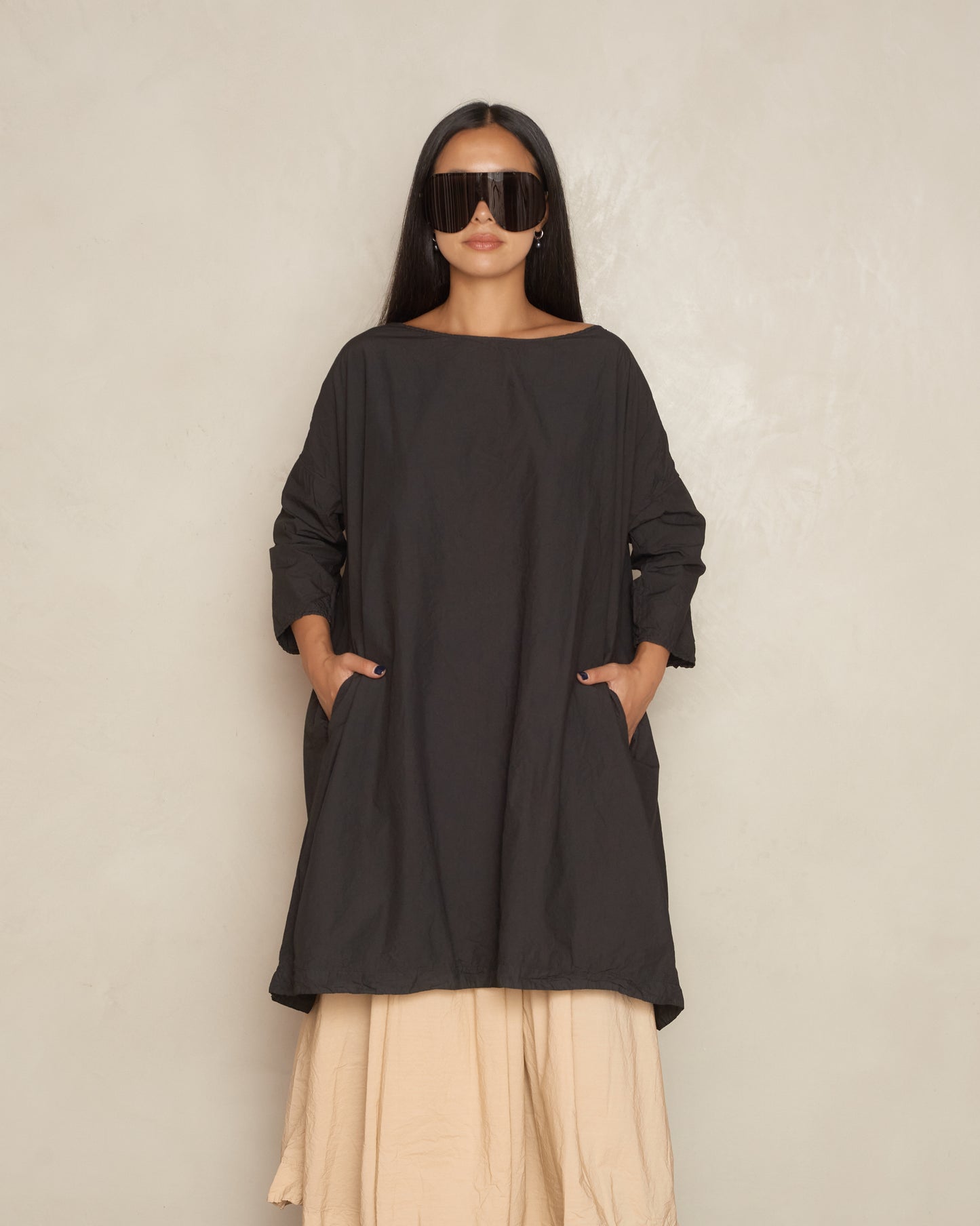 Black Boatneck Dress