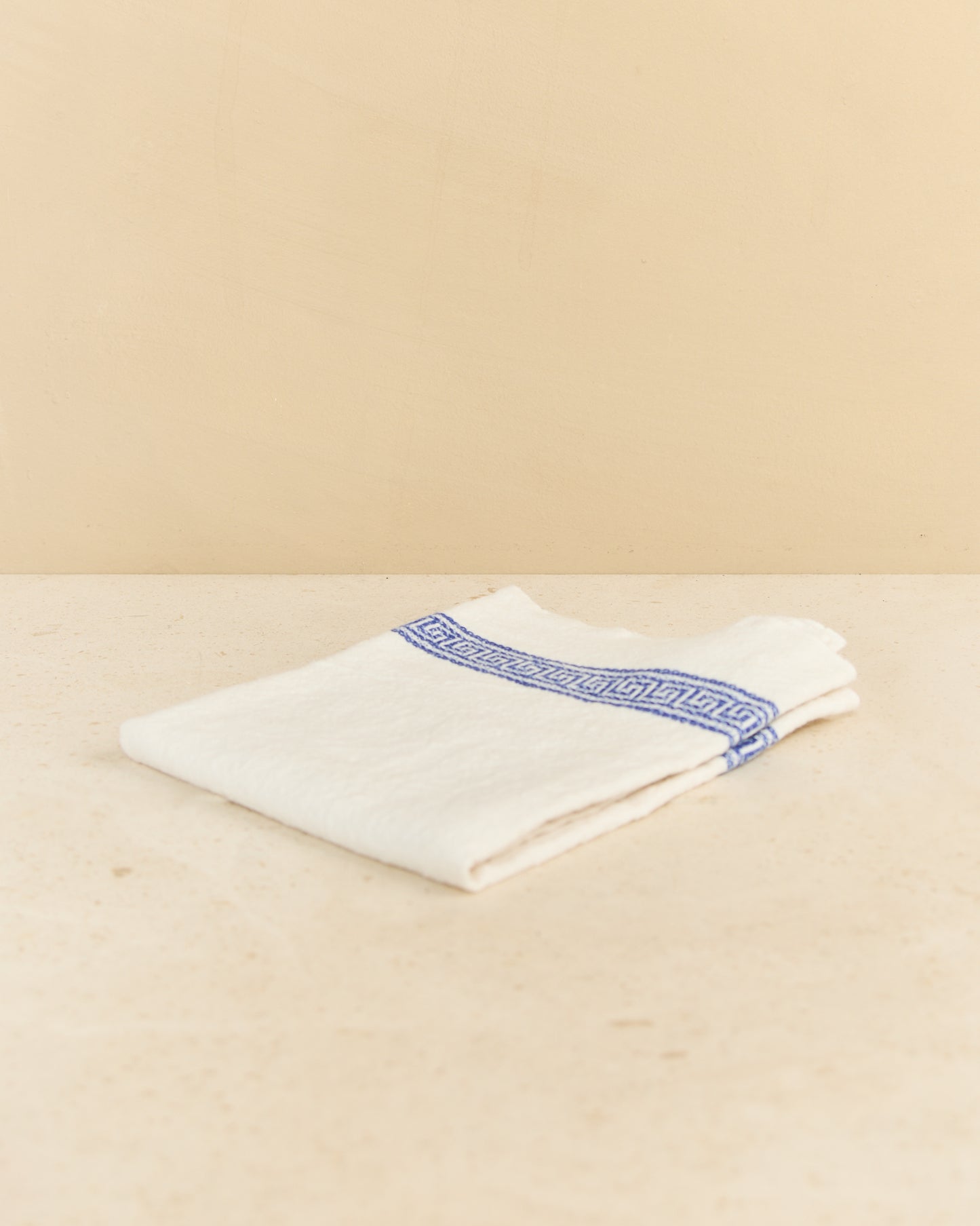 Blue Grecque Tea Towel