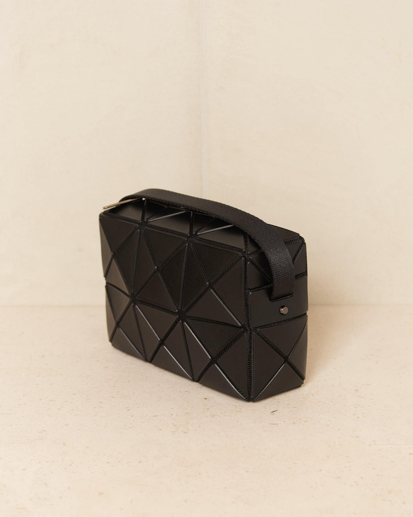 Matte Black Cuboid Shoulder Bag