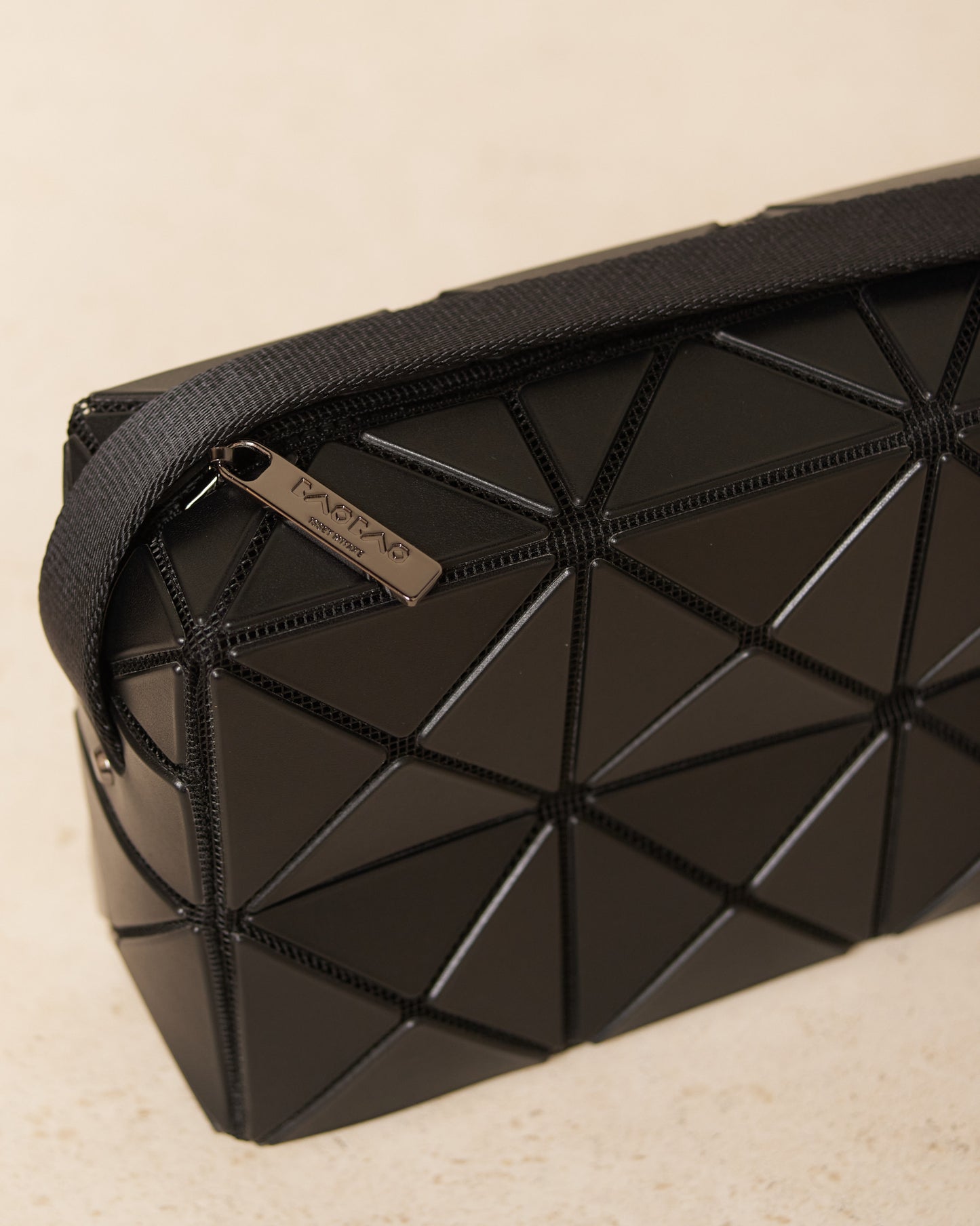 Matte Black Cuboid Shoulder Bag