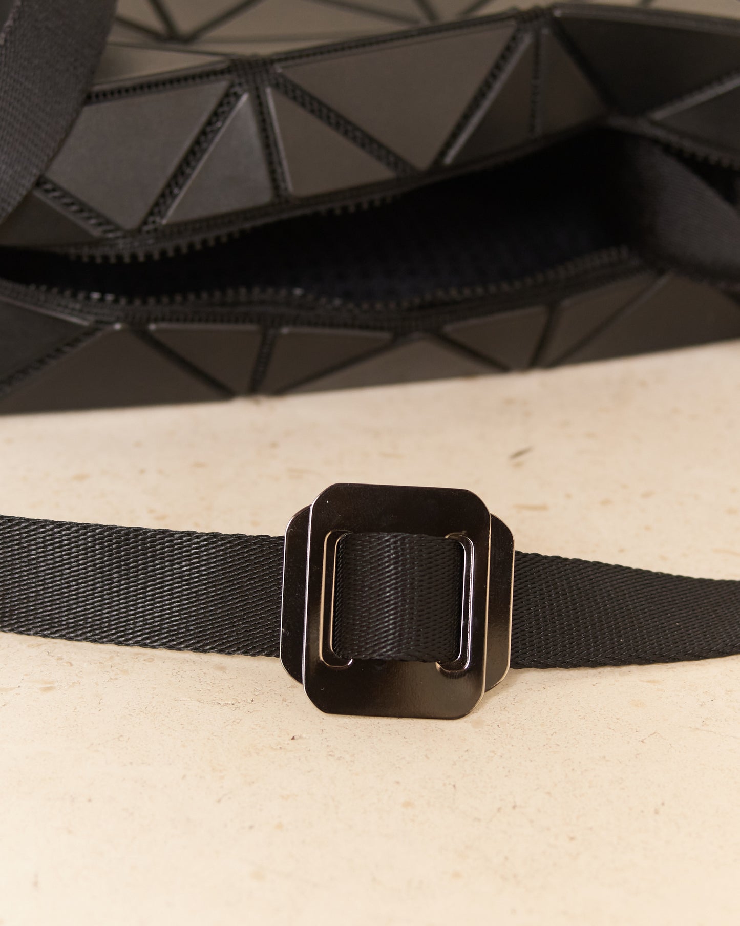 Matte Black Cuboid Shoulder Bag