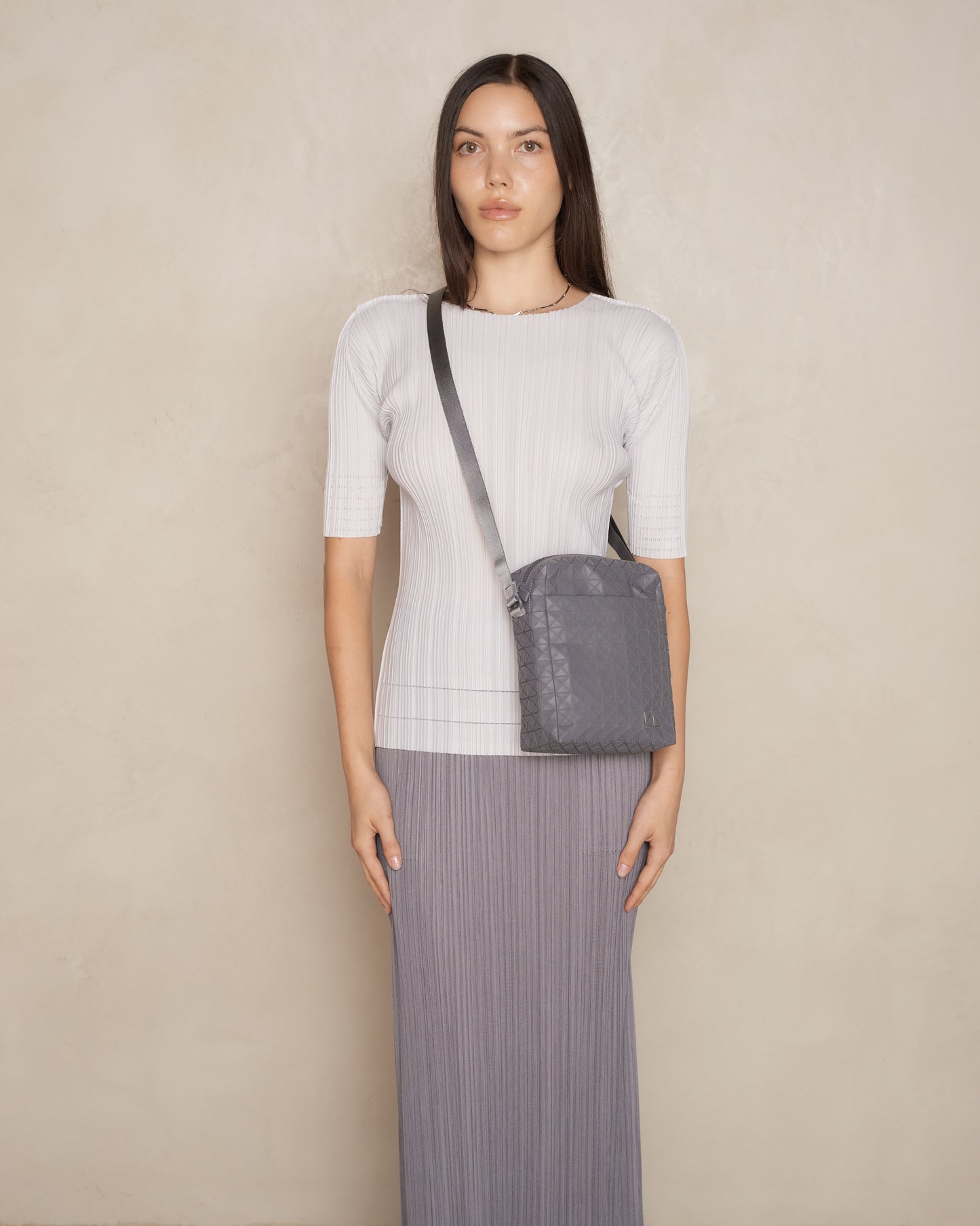 Grey Voyager One Tone Shoulder Bag