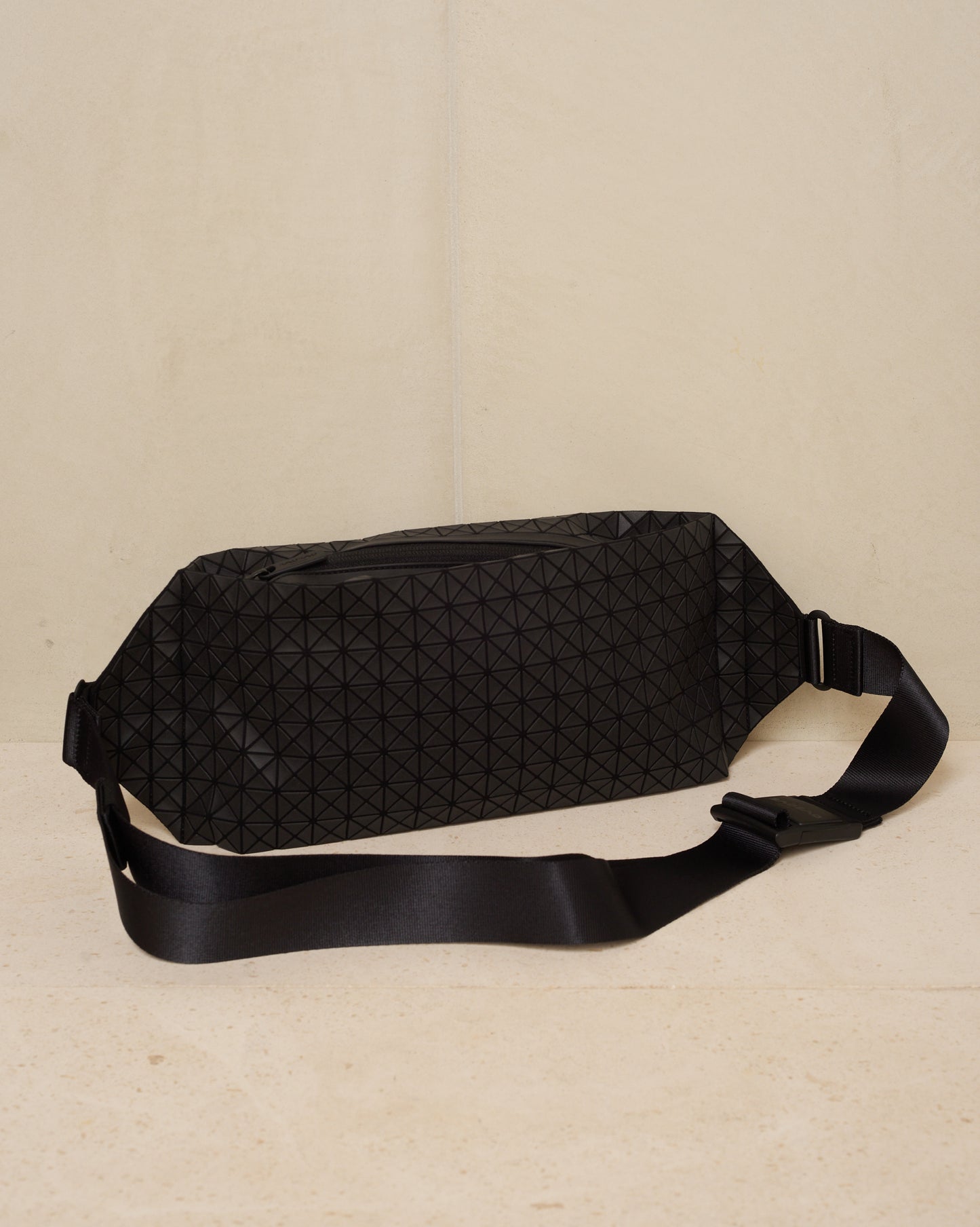 Matte Black Baton Crossbody Bag