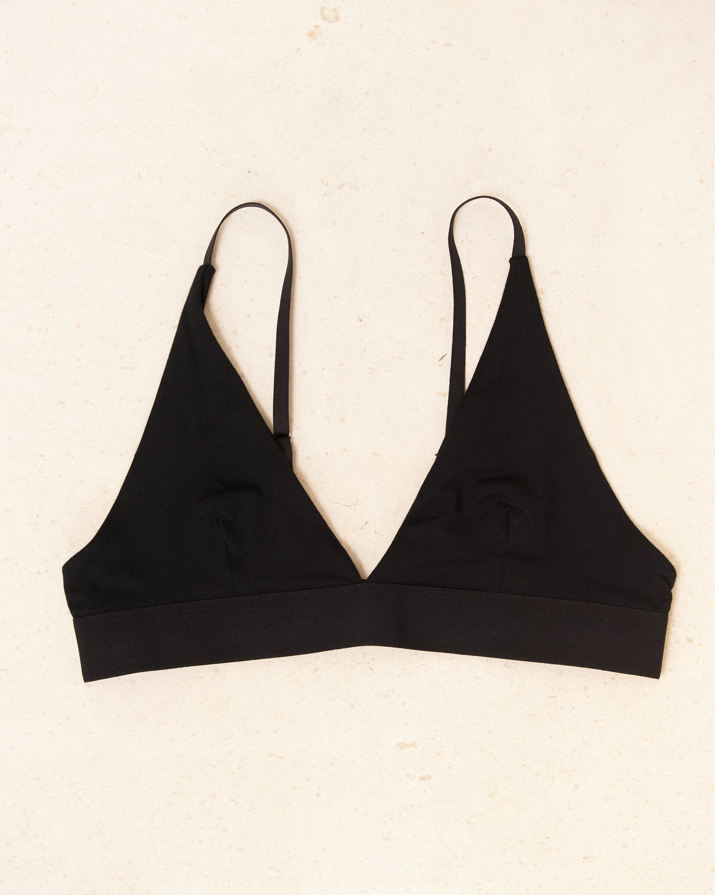 Black Bamboo Triangle Bra