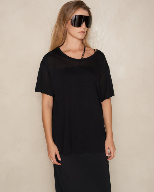 Black Basic Loose Tee