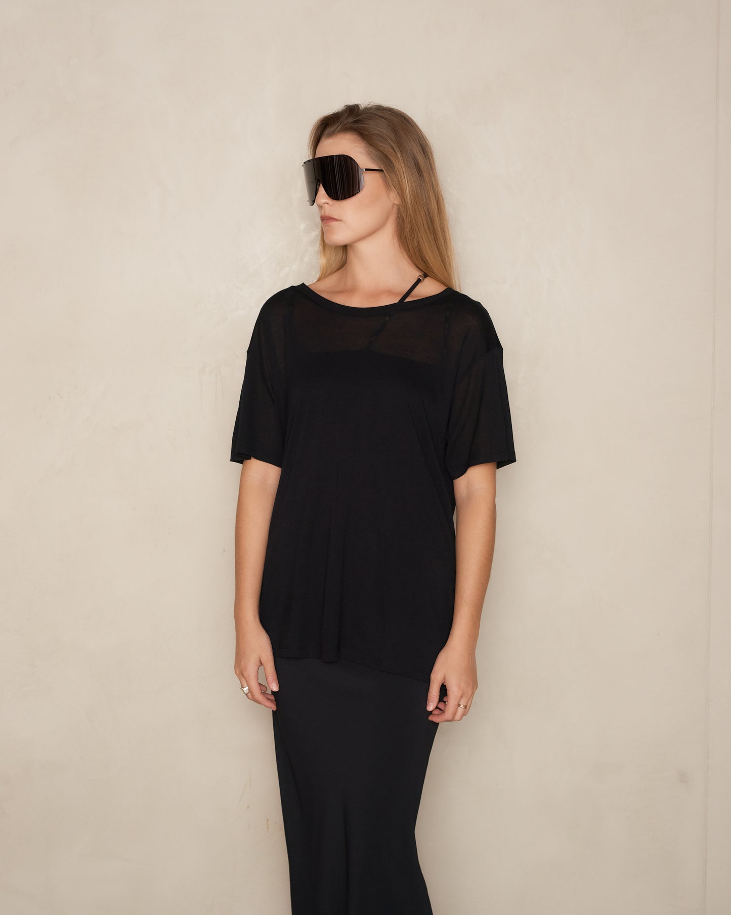 Black Basic Loose Tee