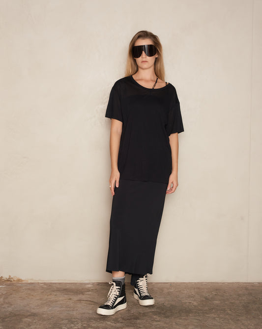 Black Basic Loose Tee