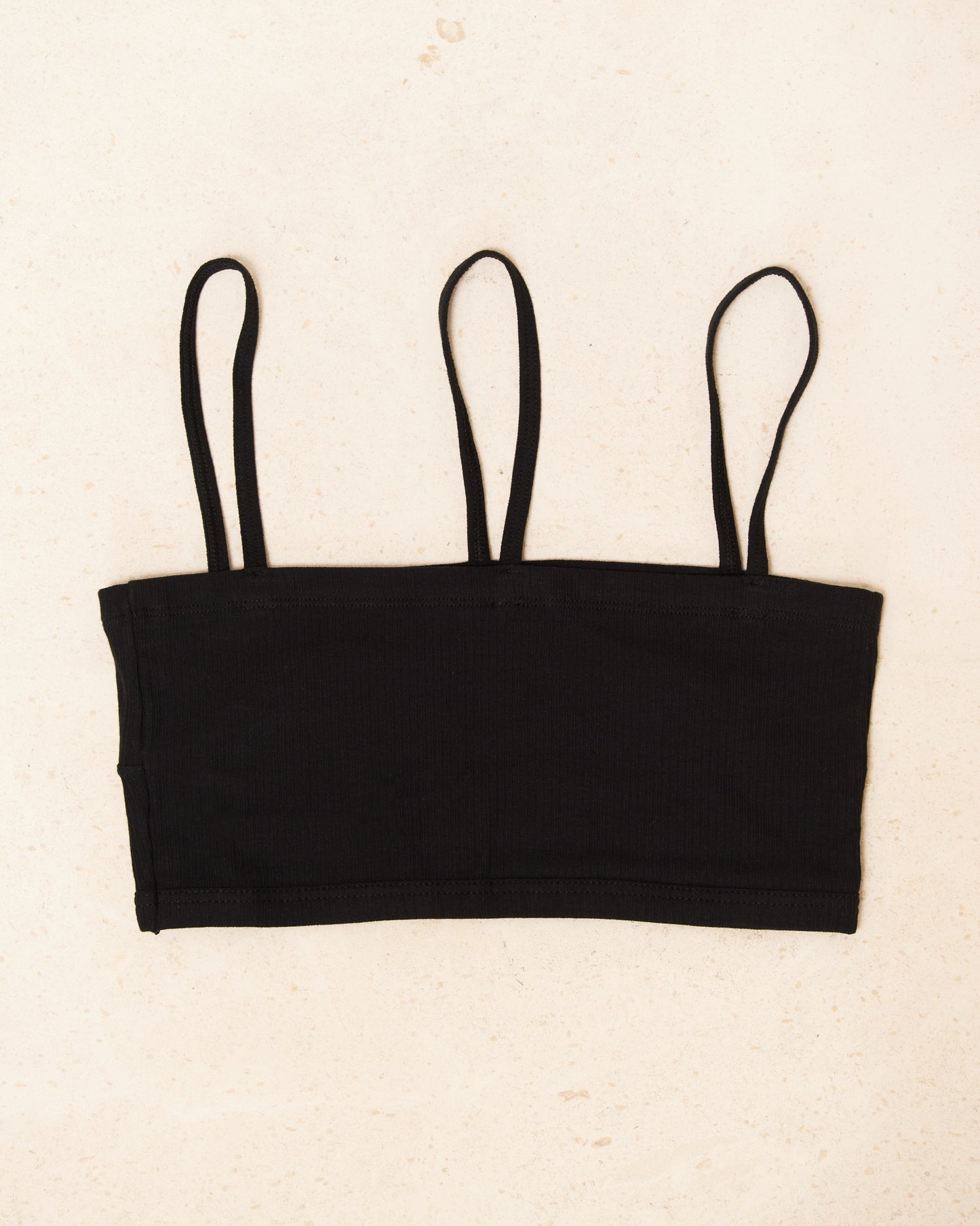 Black Ribbed Nida Bra