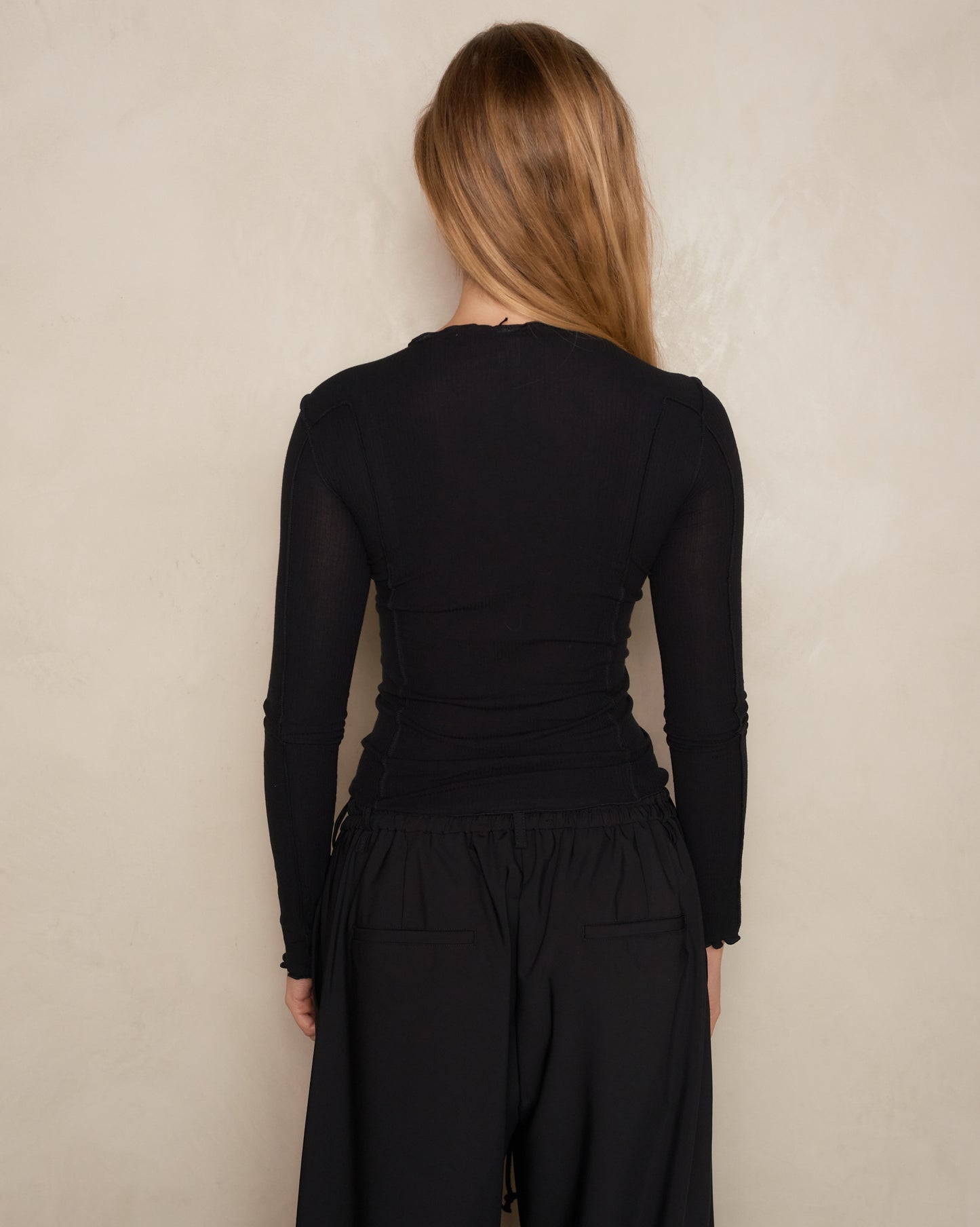 Black Omato Long Sleeve Top