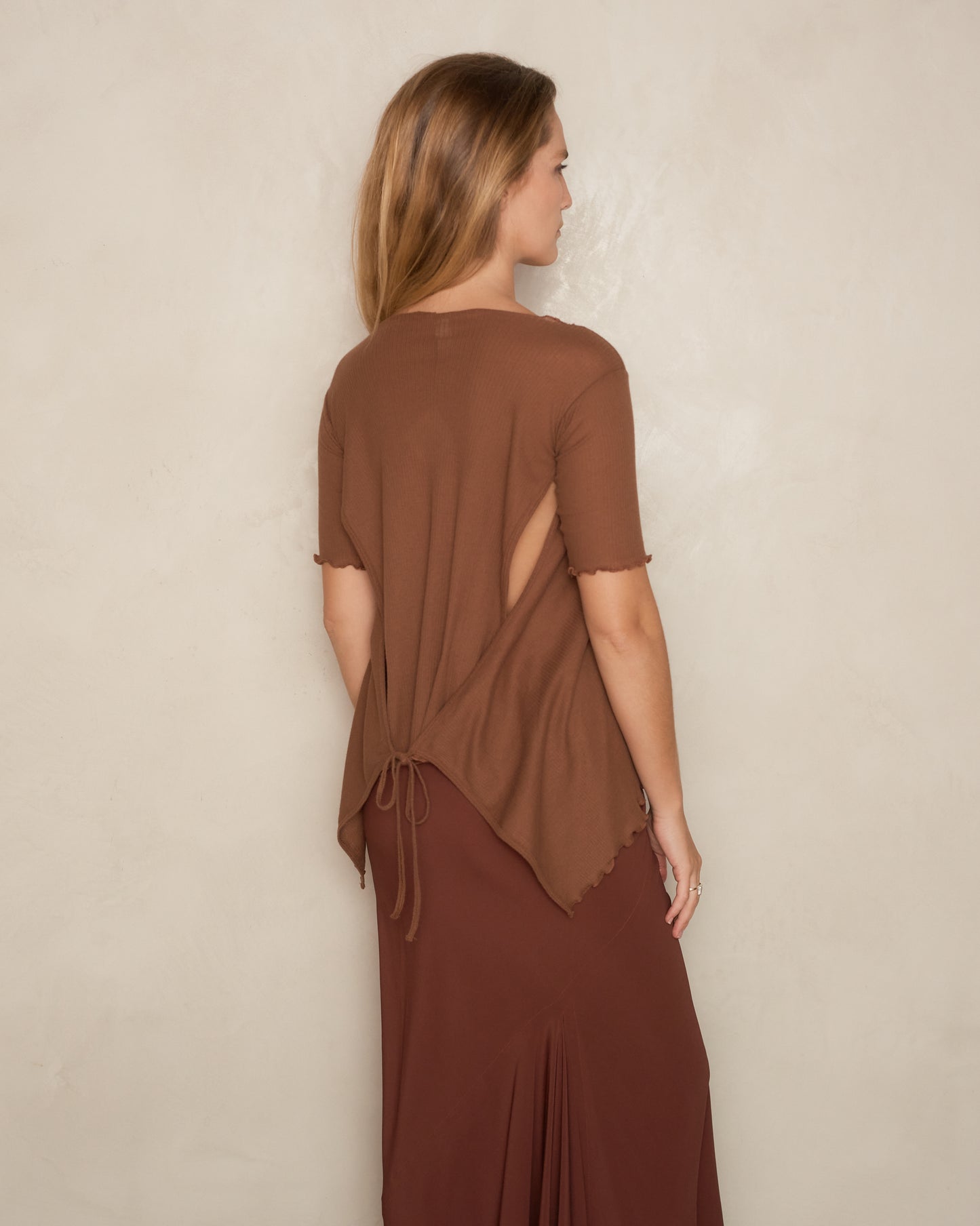 Loam Brown Kosa Wrap Tee