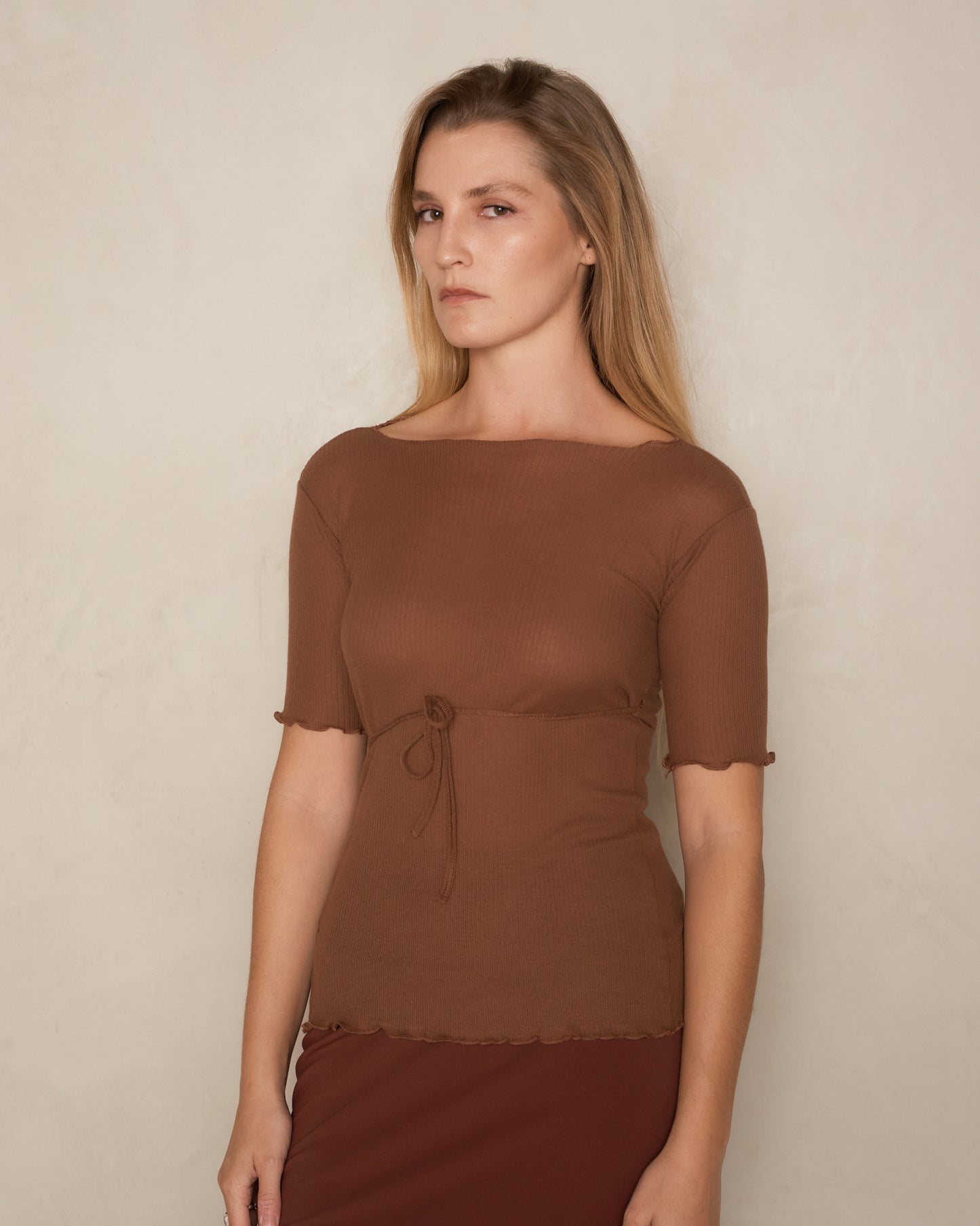 Loam Brown Kosa Wrap Tee