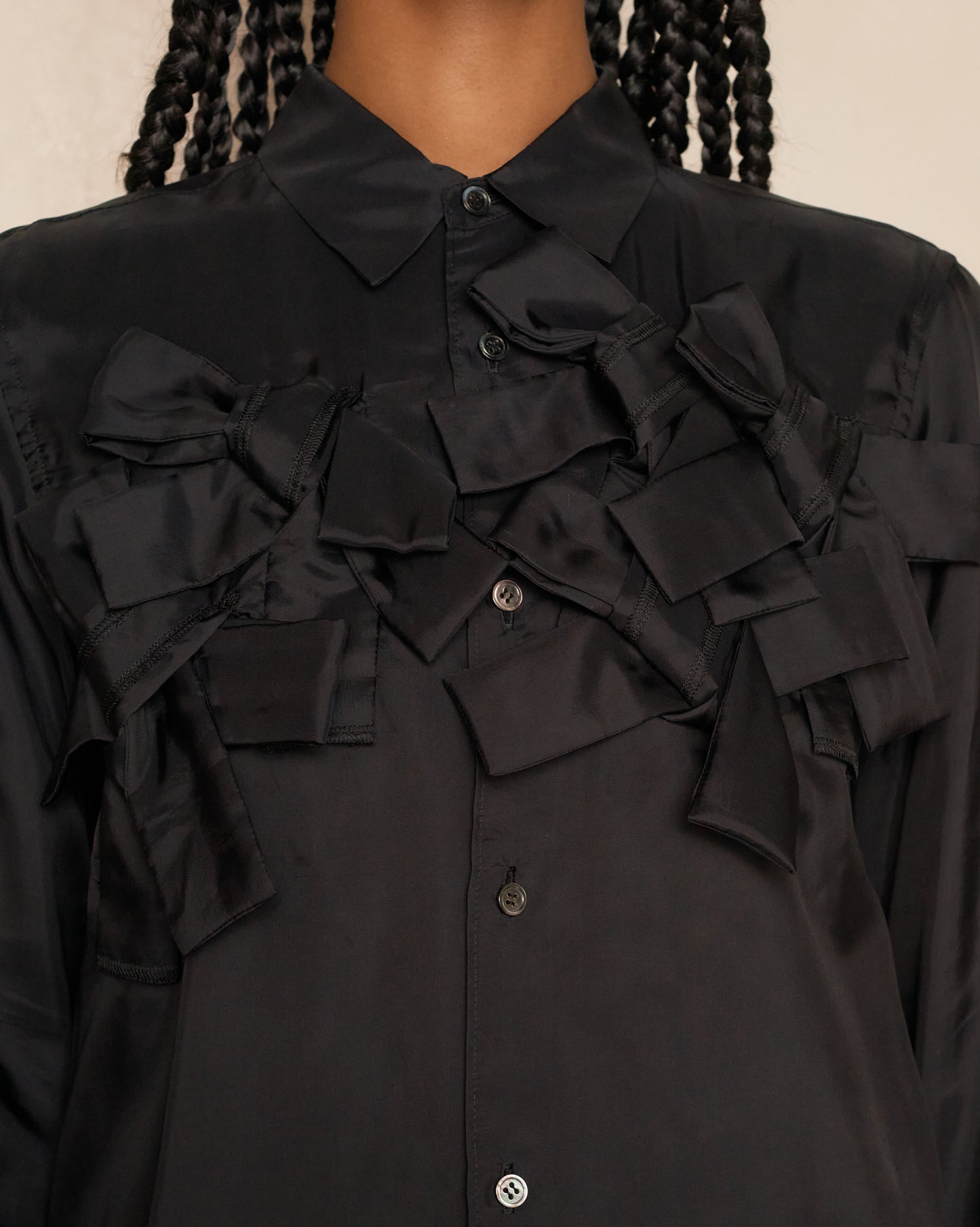 Black Bow Long Sleeve Shirt