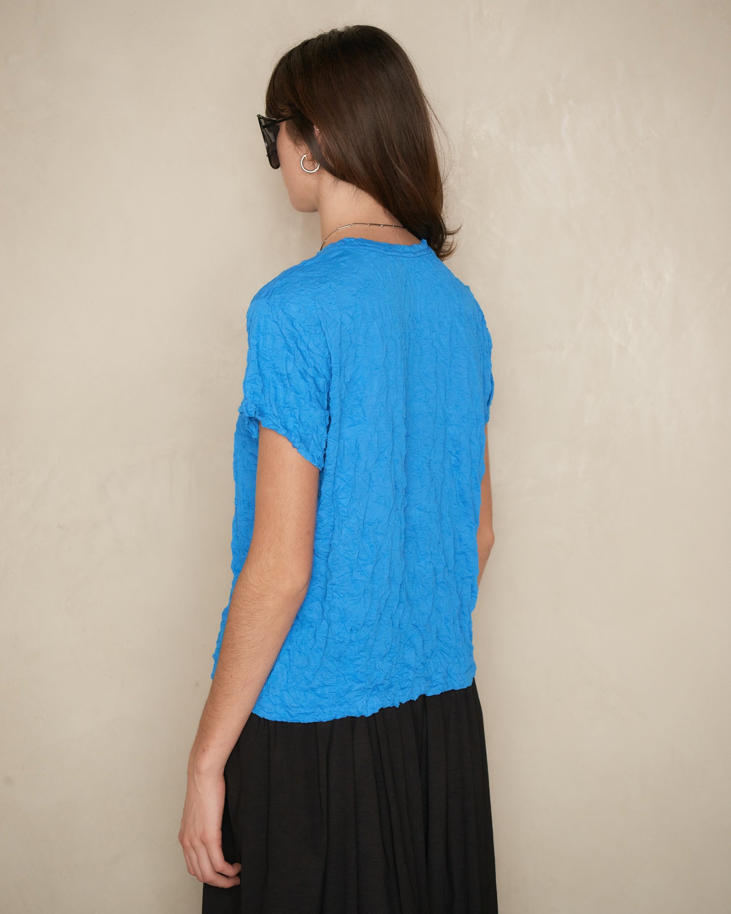 Blue Meringue Crinkle T-Shirt