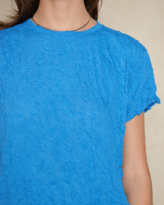 Blue Meringue Crinkle T-Shirt