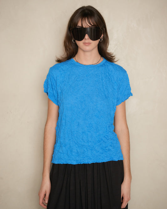 Blue Meringue Crinkle T-Shirt