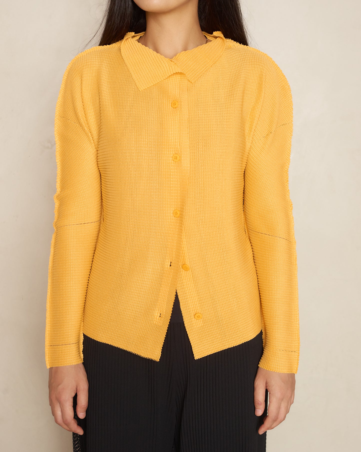 Mango Micropleated Knit Cardigan