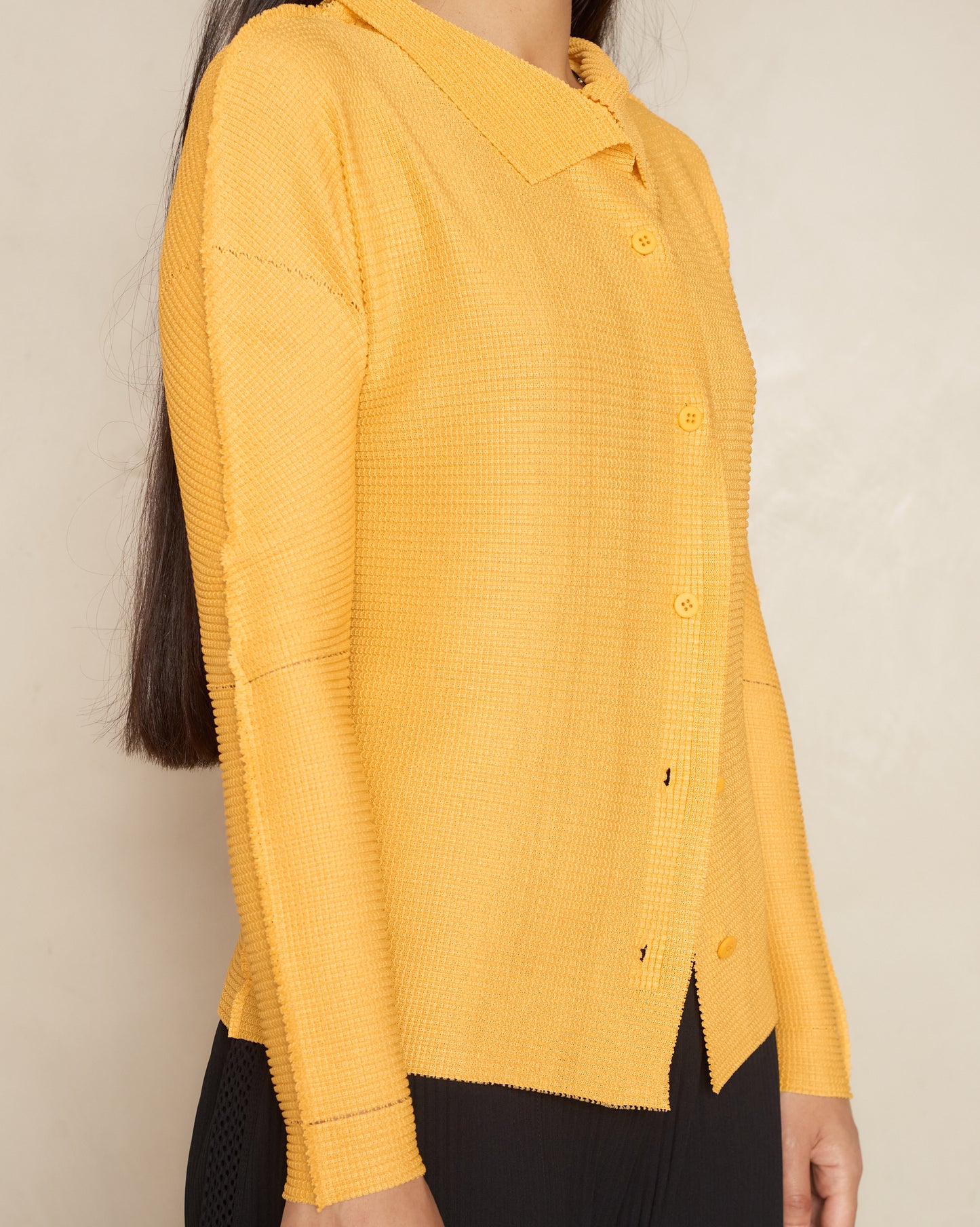 Mango Micropleated Knit Cardigan