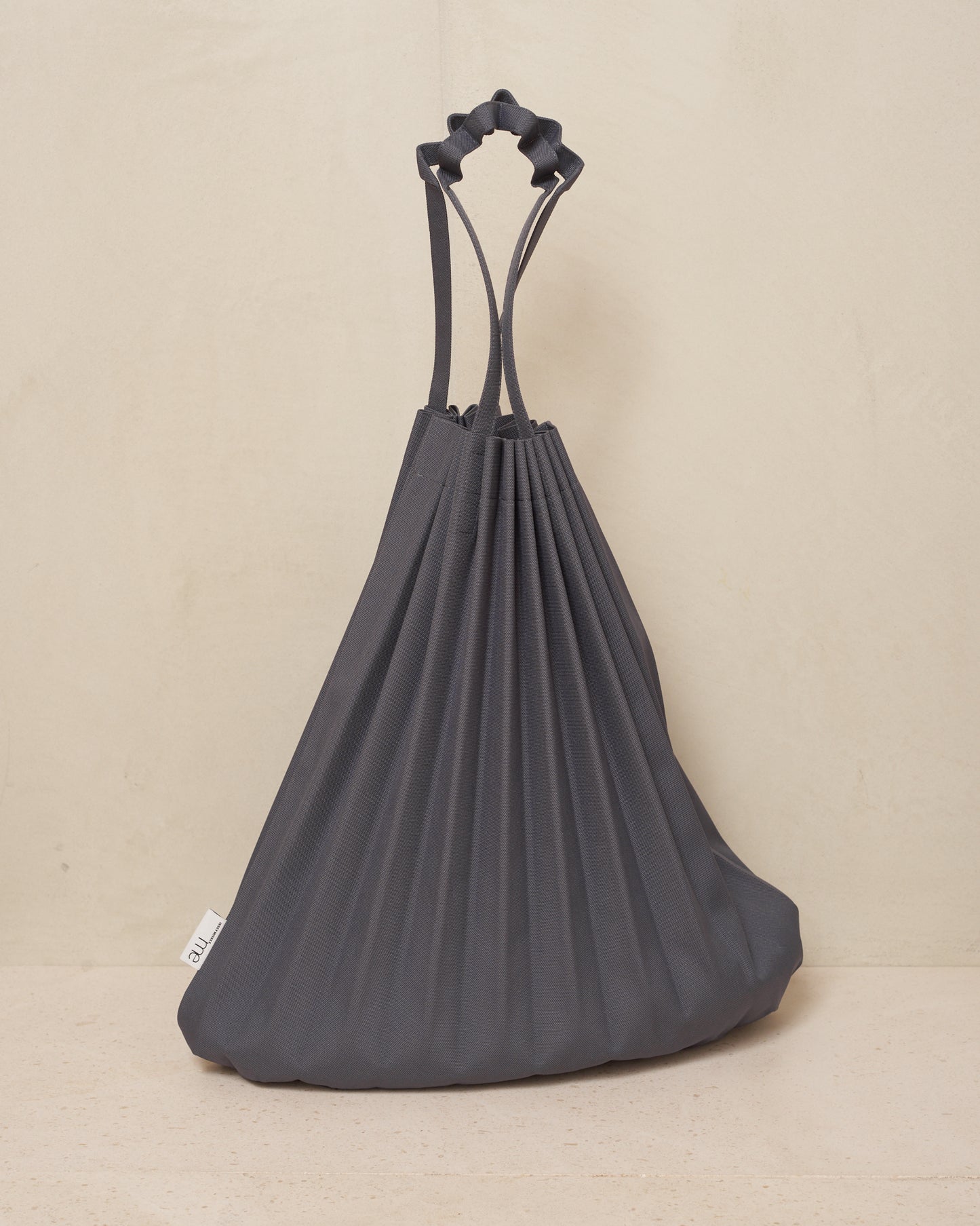 Charcoal Trunk Pleats Bag