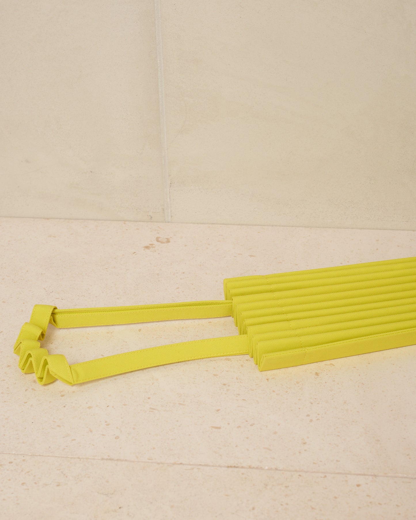 Lime Yellow Trunk Pleats Bag