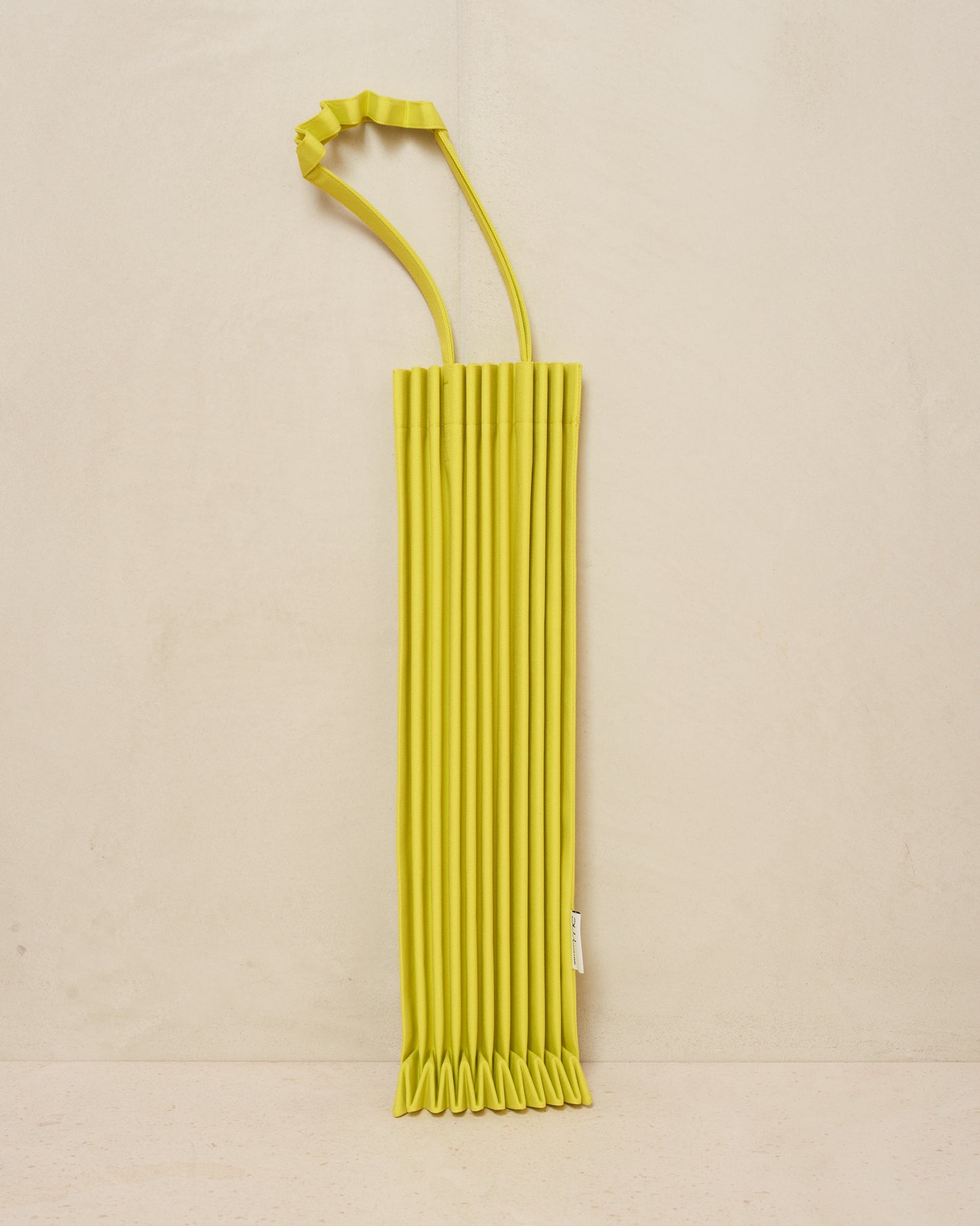 Lime Yellow Trunk Pleats Bag