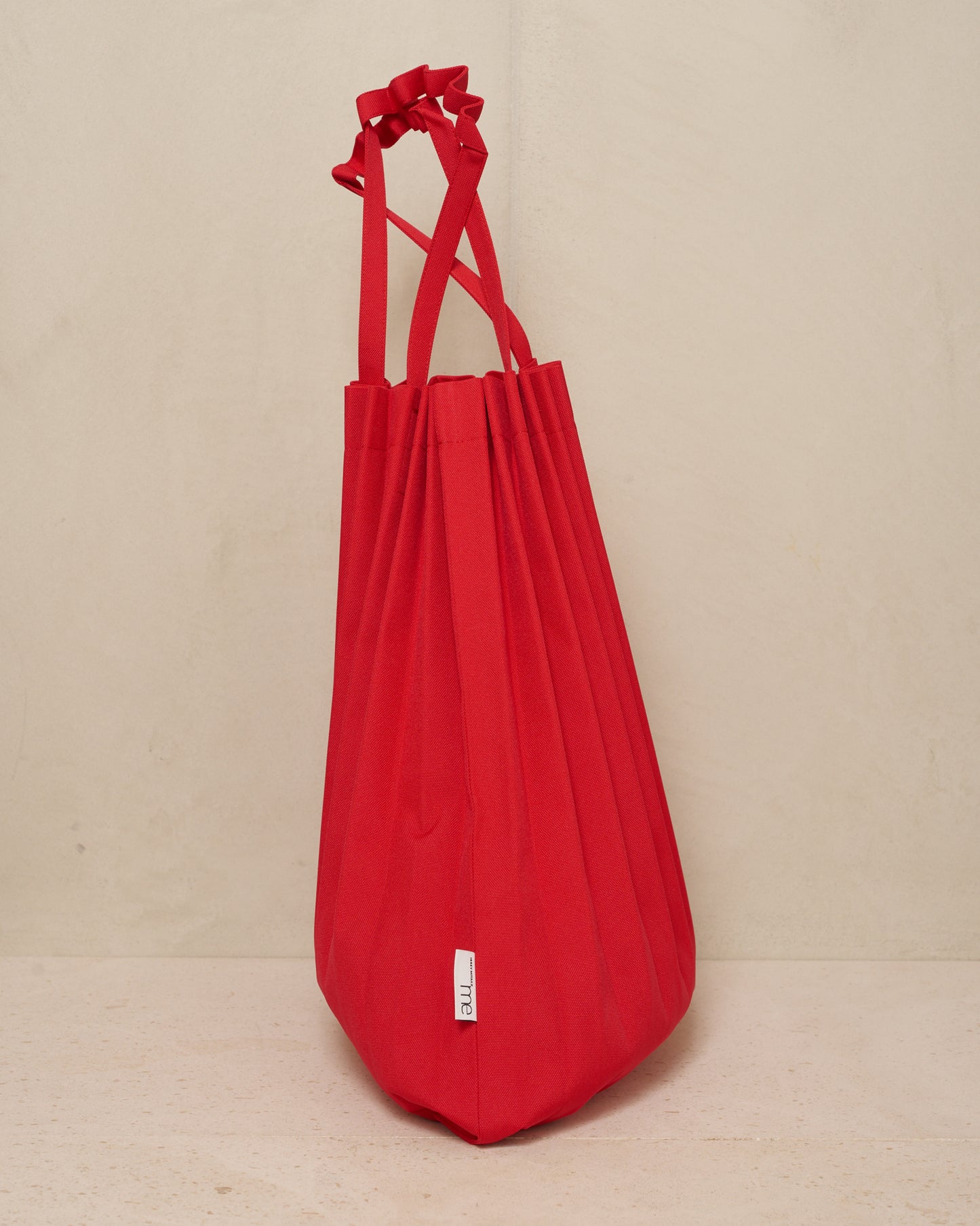 Red Classic Trunk Pleats Bag