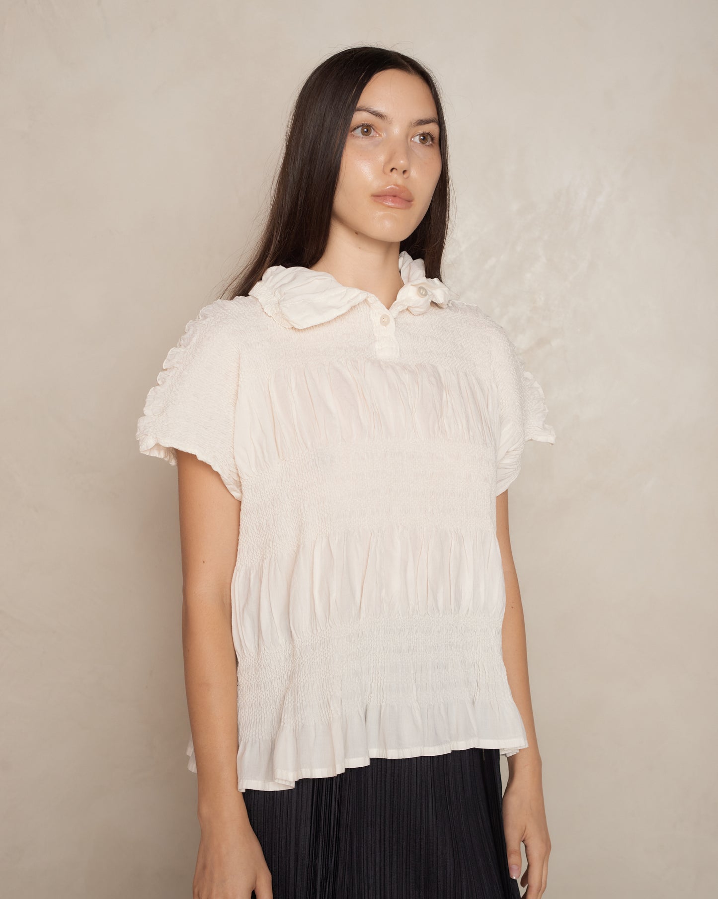 Off White Shrink Stripe Top