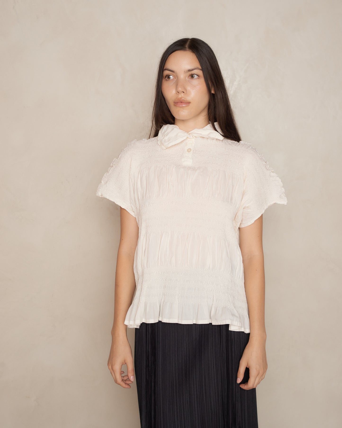 Off White Shrink Stripe Top