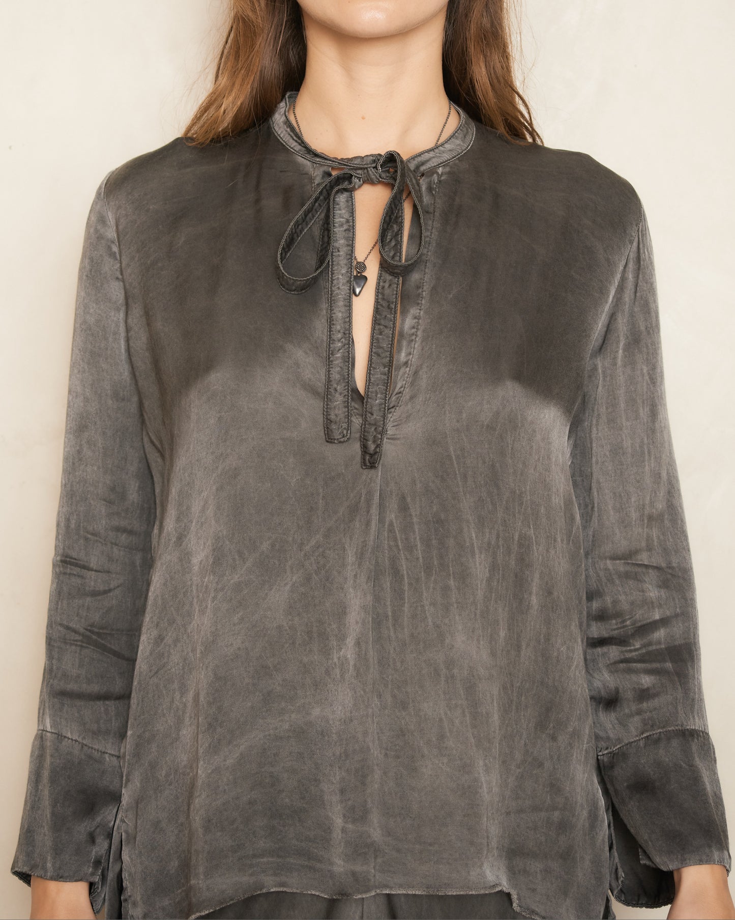 Distressed Grey Moulin Blouse