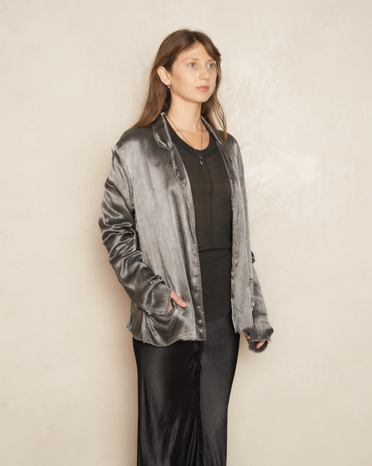 Distressed Grey Roma Jacket