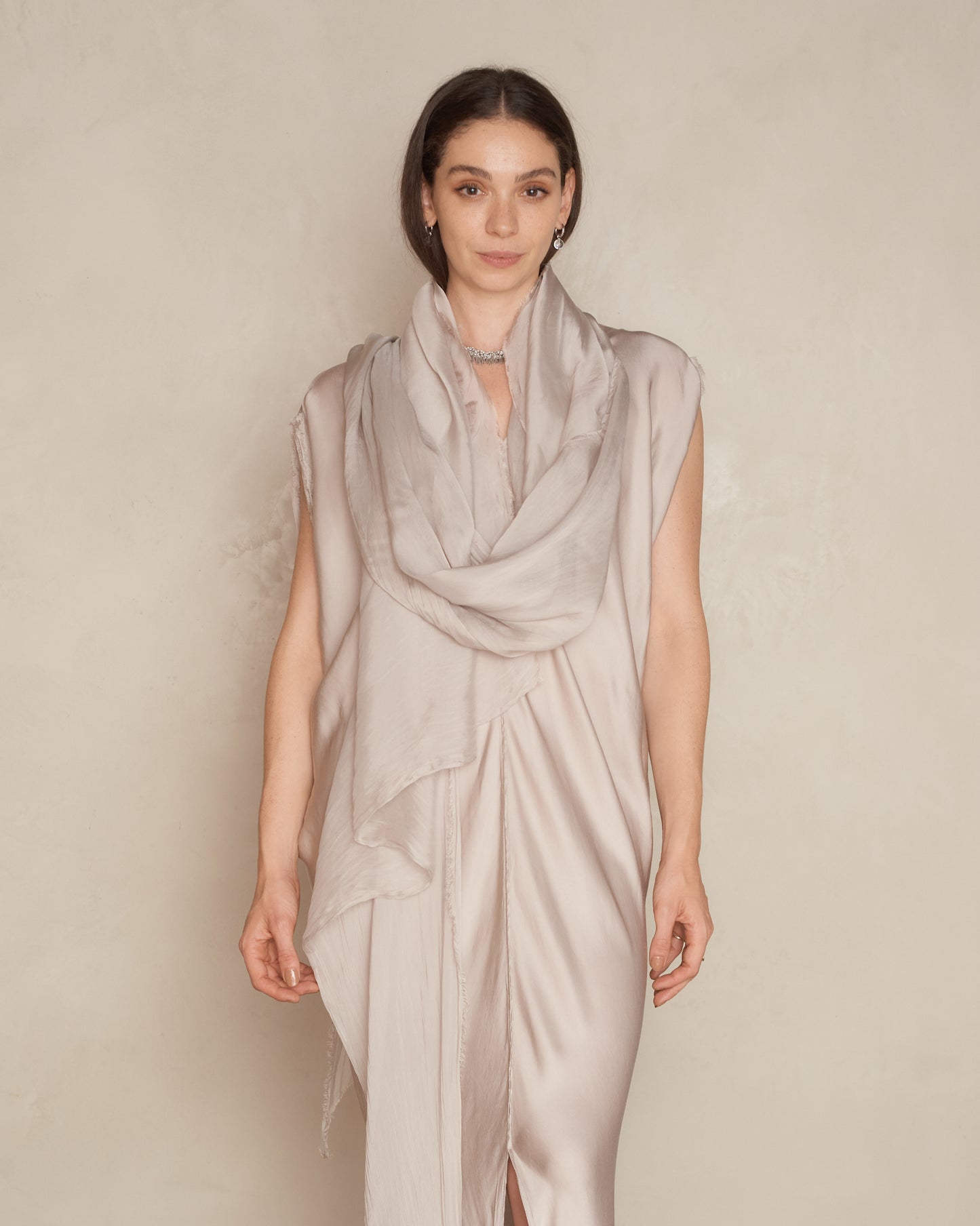 Nude Silk Scarf