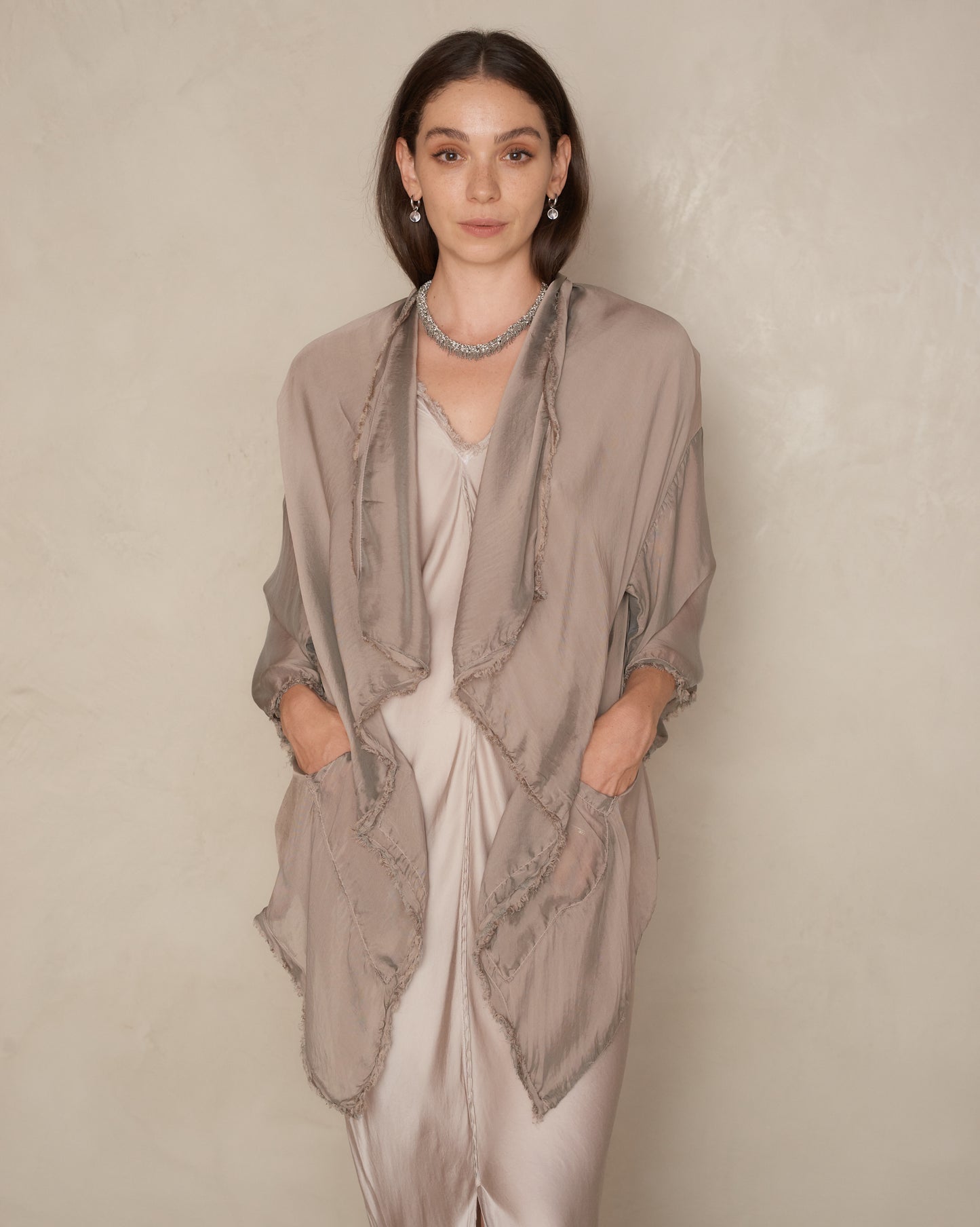 Pewter Privee Chiffon Jacket