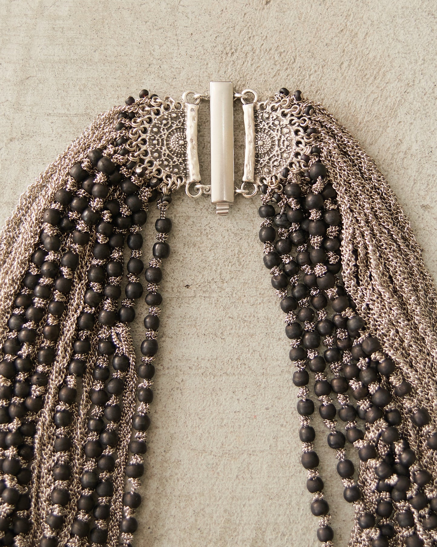 Charcoal Bead Multi-Braided Chain