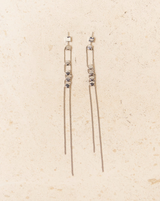 Silver Abacus Earrings