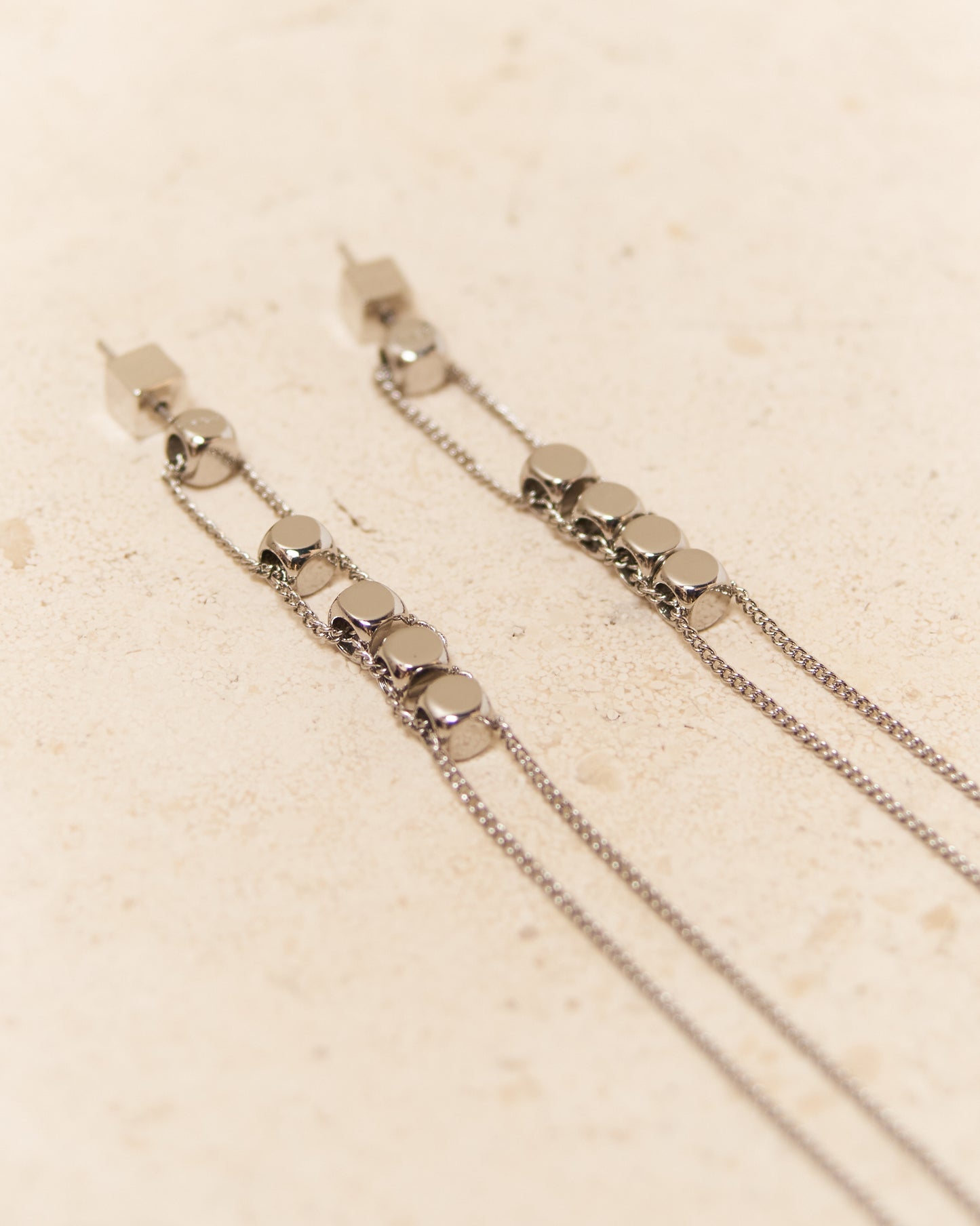 Silver Abacus Earrings