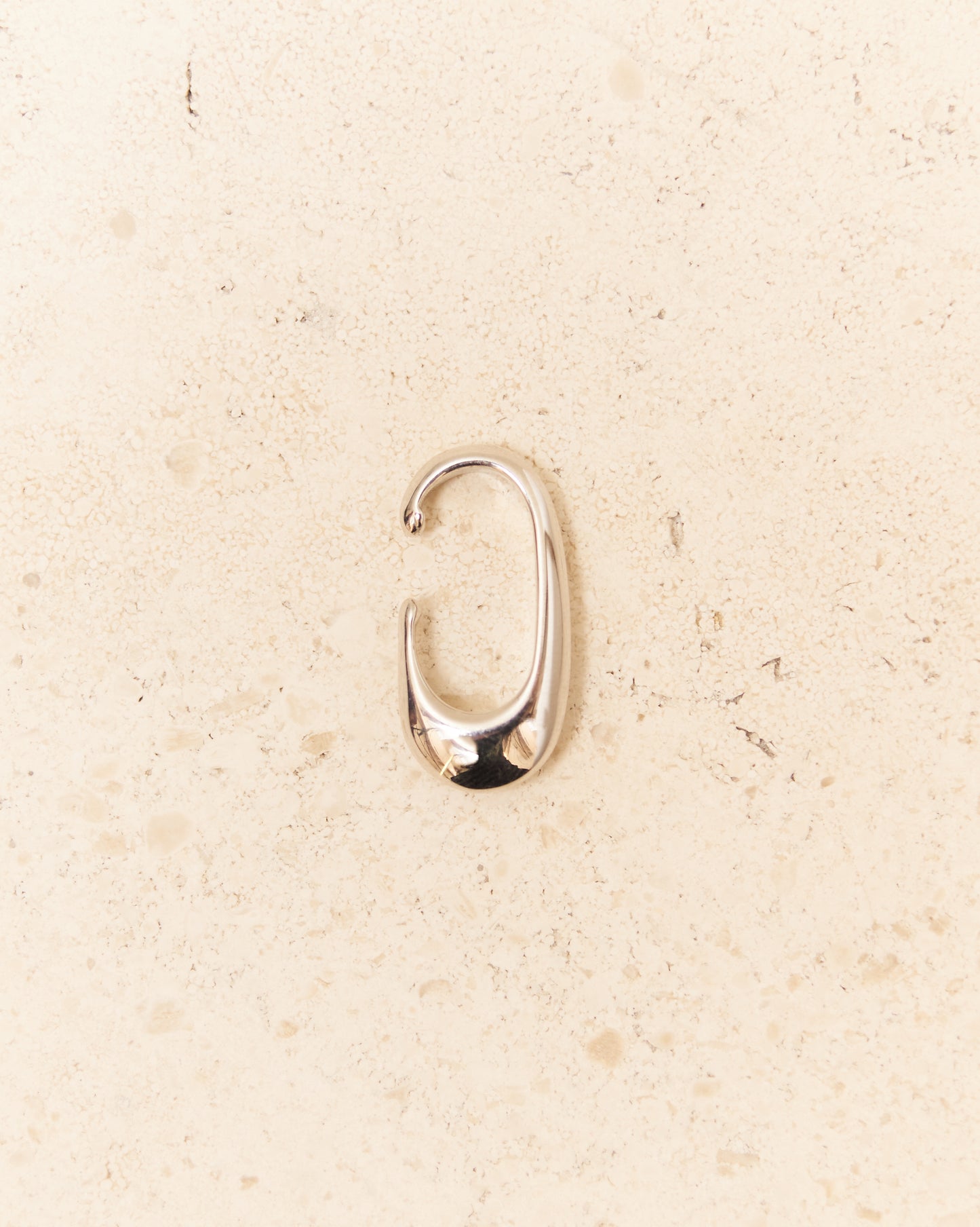 Silver Long Drop Ear Cuff