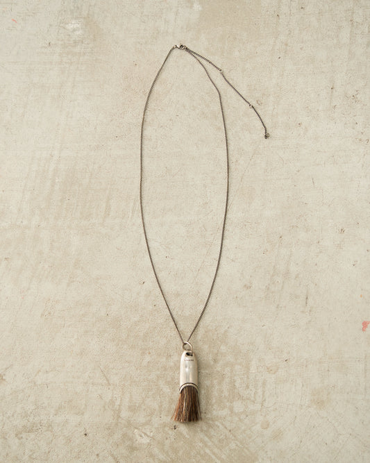 Silver Personal Brush Necklace