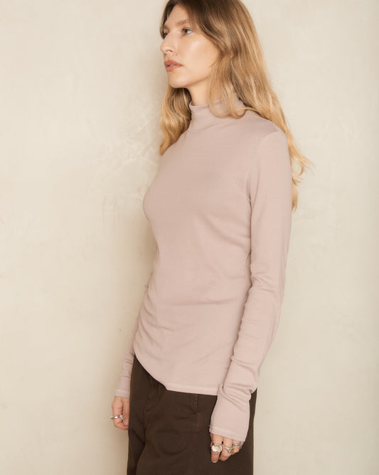 Violet Ice Ribbed Turtleneck