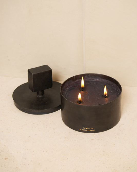 Black Afghan Bougie Totem Candle