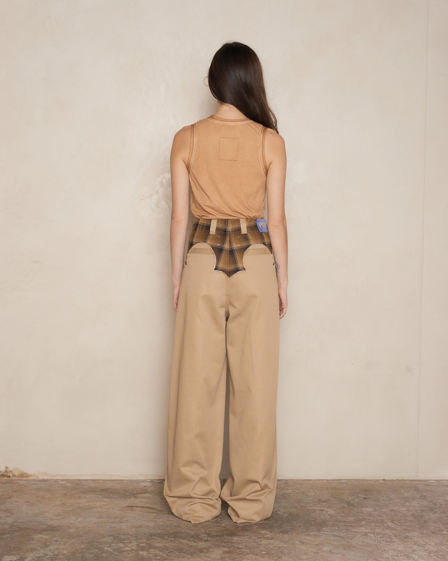 Beige Pendleton Yoke Trousers