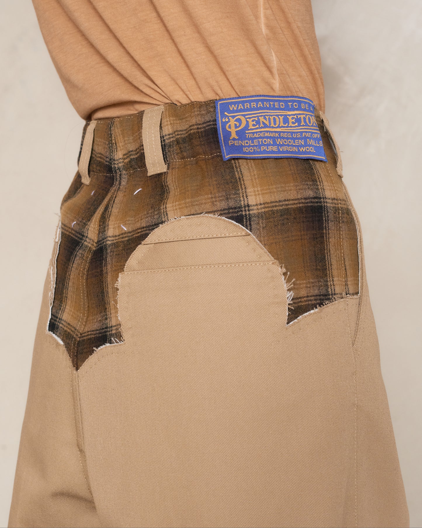 Beige Pendleton Yoke Trousers