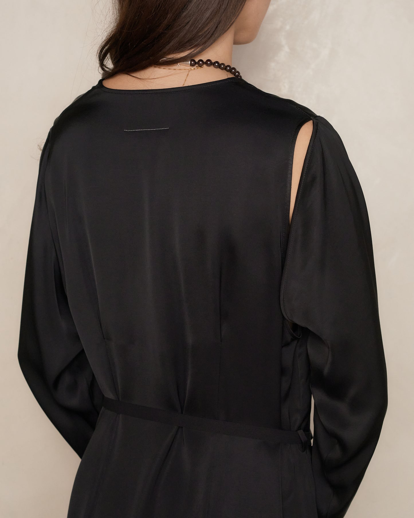 Black Long Sleeve Cut-Out Dress