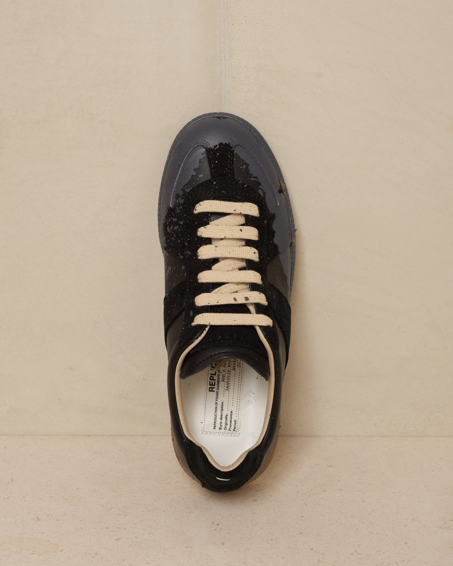 Black Painted Replica Sneakers