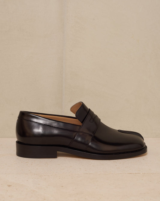 maison margiela black tabi loafer