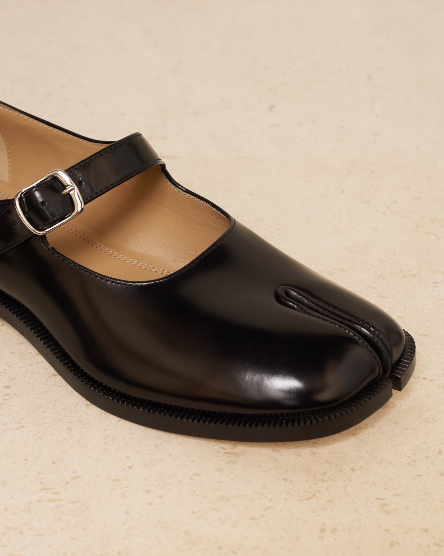 Black Tabi Mary-Jane Shoes