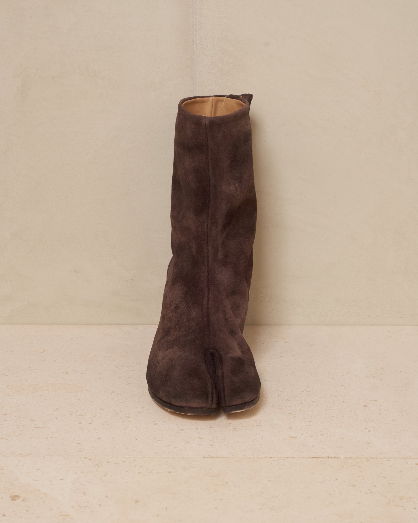 Brown Suede Tabi Boots