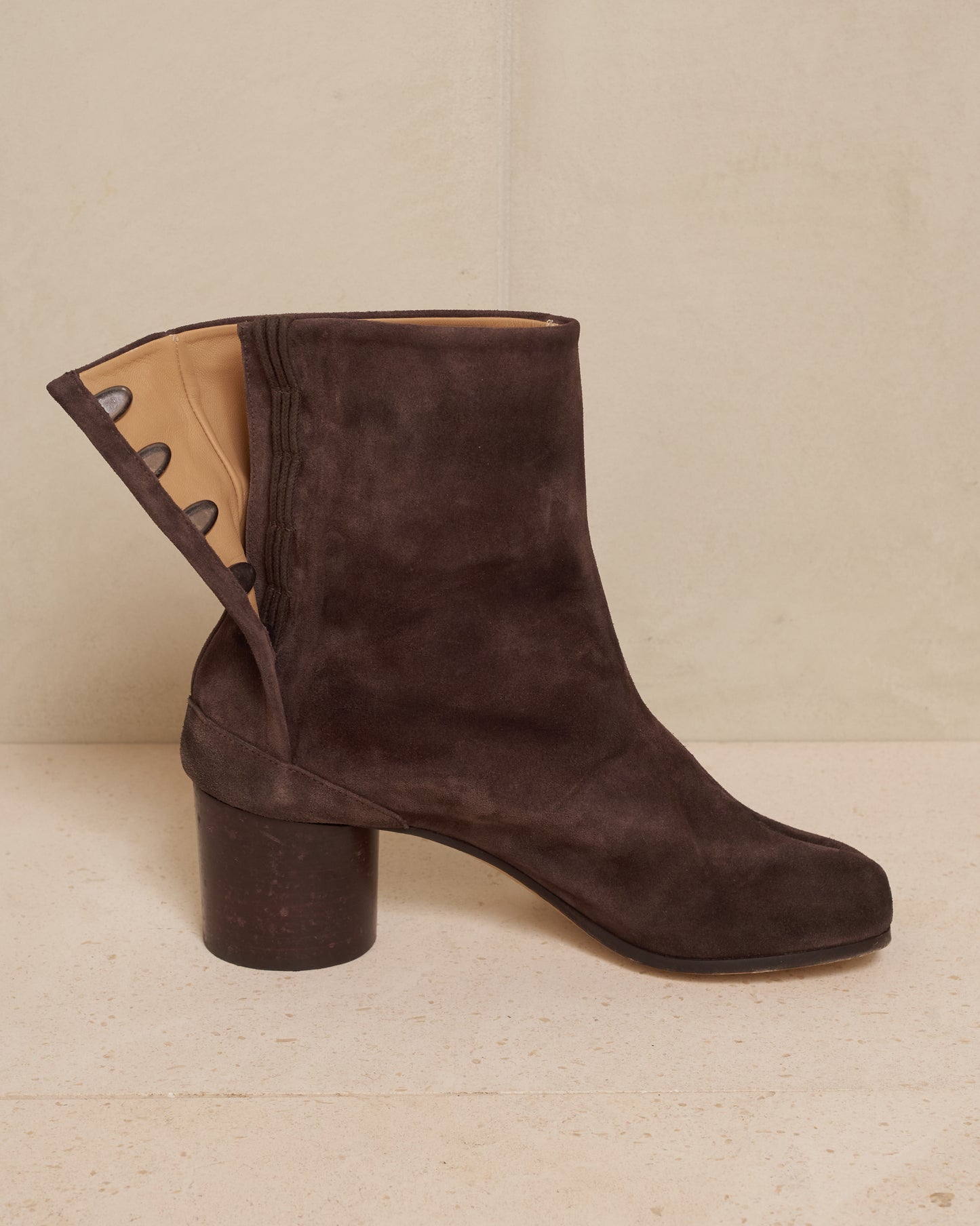 Brown Suede Tabi Boots